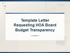 Hoa Budget Transparency Request Letter Template