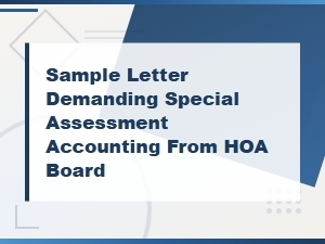 How to Demand Hoa Special Assessment Accounting